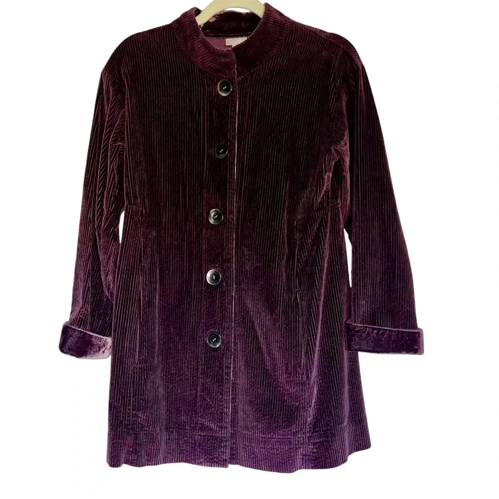 J. Jill Purple Corduroy Jacket Size XS‎